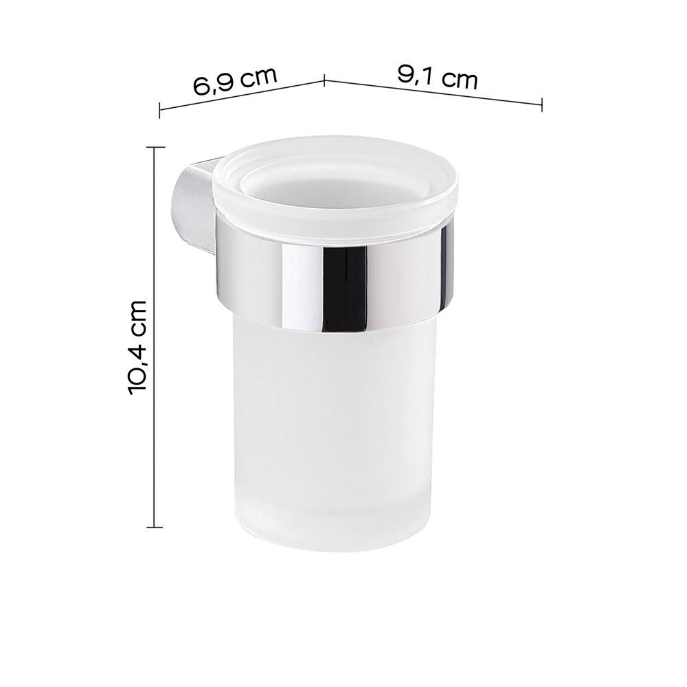 Set portaspazzolini, dosasapone e portasapone da muro Gedy linea Pirenei cromato