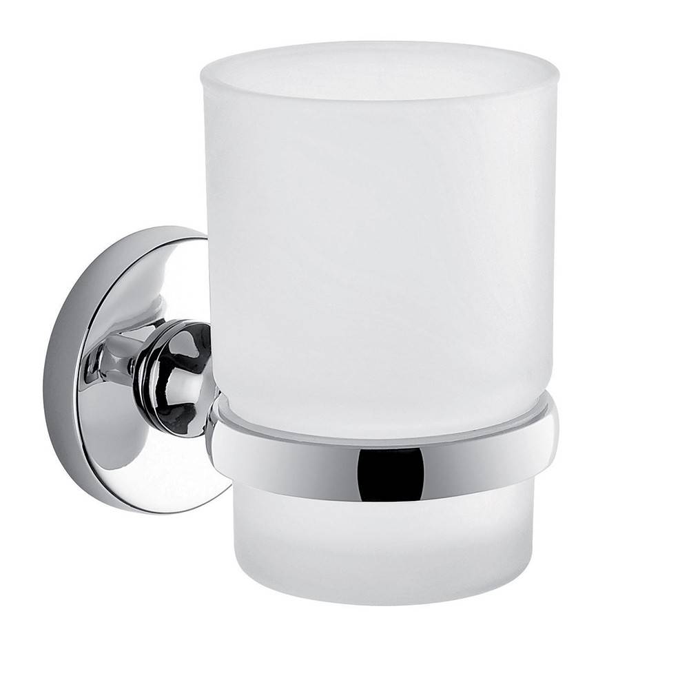 Set portaspazzolini e dosasapone da muro Gedy linea Felce cromato