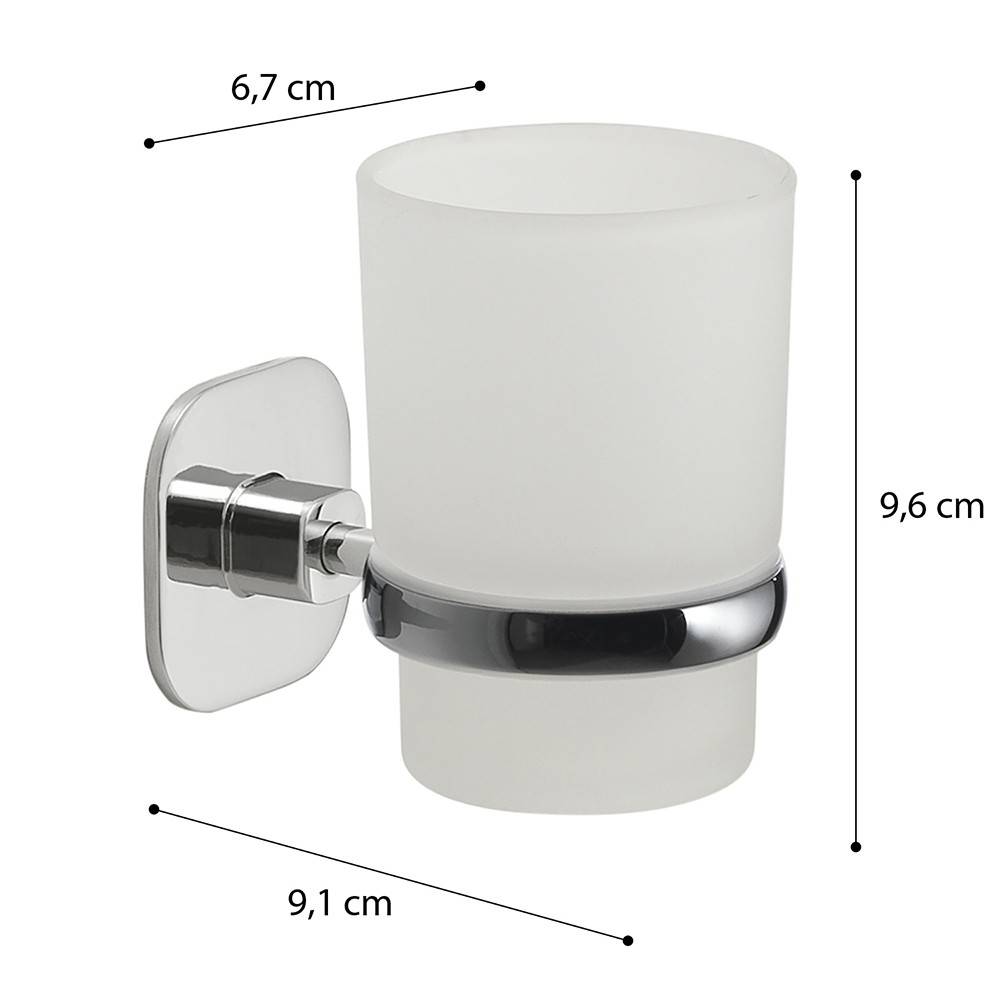 Set portaspazzolini e portasapone da muro Gedy linea Teide cromato