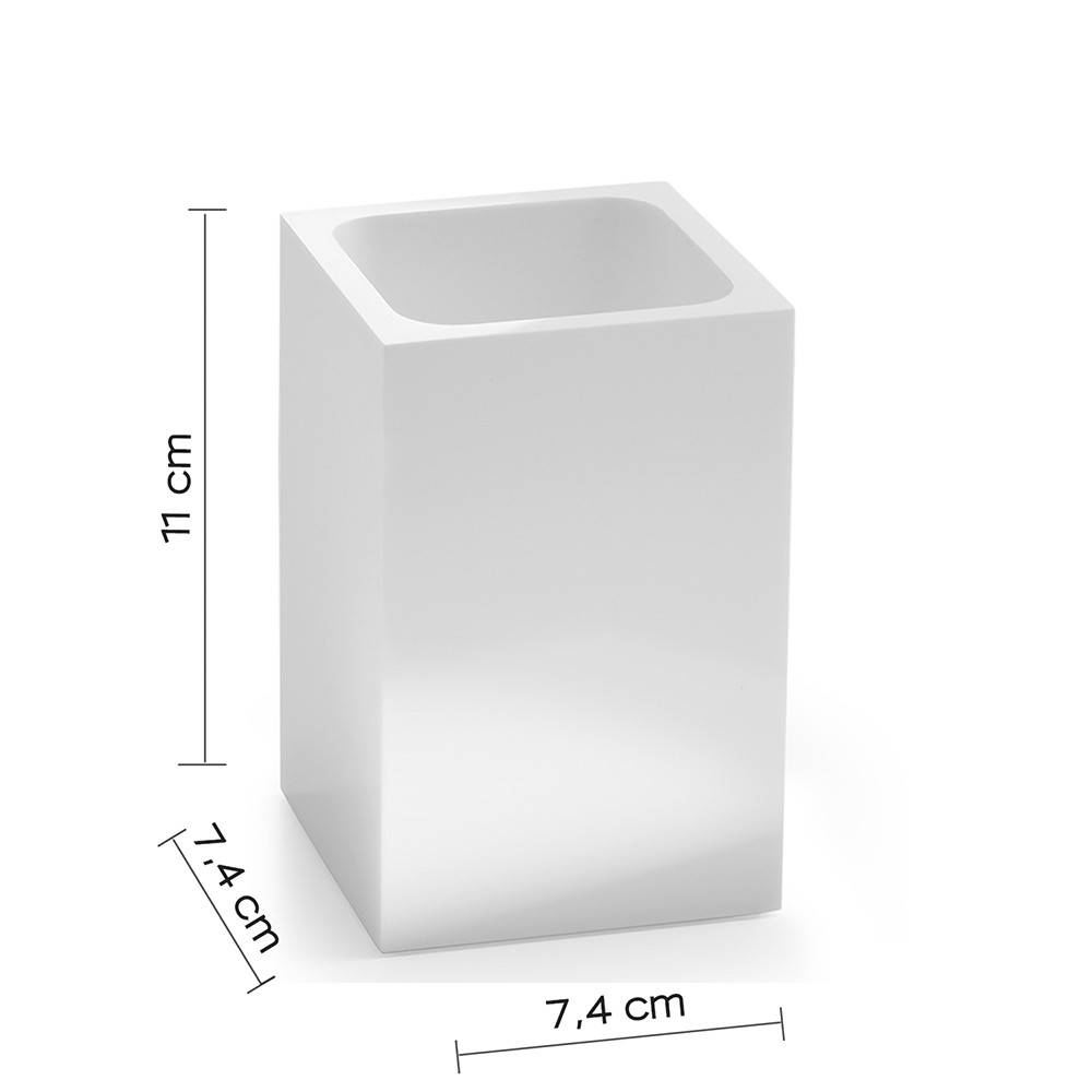 Set portaspazzolini / dosasapone d' appoggio Gedy linea Sofia bianco