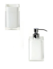 Set portaspazzolini / dosasapone d' appoggio Gedy linea Rainbow bianco