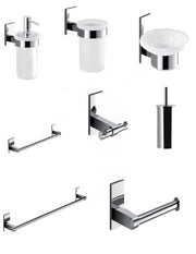 Set da 8 accessori a muro GEDY linea Maine cromato