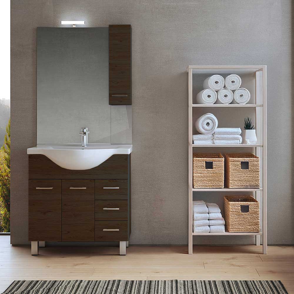 Composizione mobile da bagno Gaia85 con pensile — Savini Industria Arredo Bagno