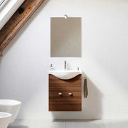 Composizione mobile da bagno sospeso Zaffiro rovere moka 57 cm — Savini Due