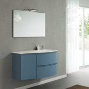 Composizione mobile da bagno sospeso armonia 105" con lavabo asimmetrico vasca destra — Savini Due
