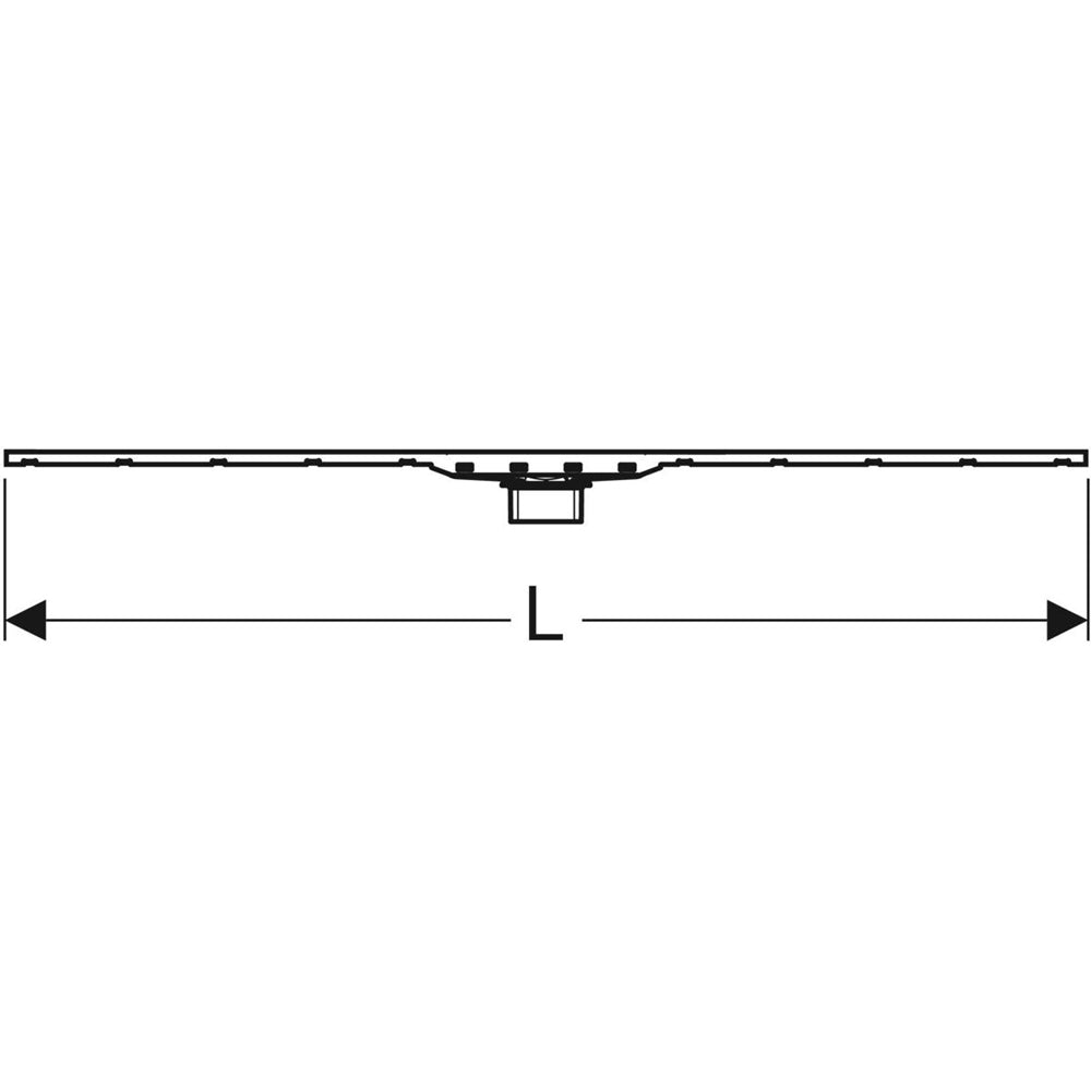Canalina doccia Cleanline80 nero cromato spazzolato l. 30-90 cm — Geberit