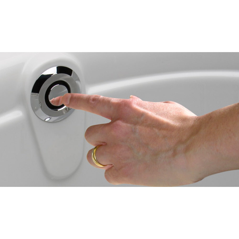 Colonna di scarico vasca con azionamento pushcontrol Ø 52 cromo lucido - L.26 cm — Geberit