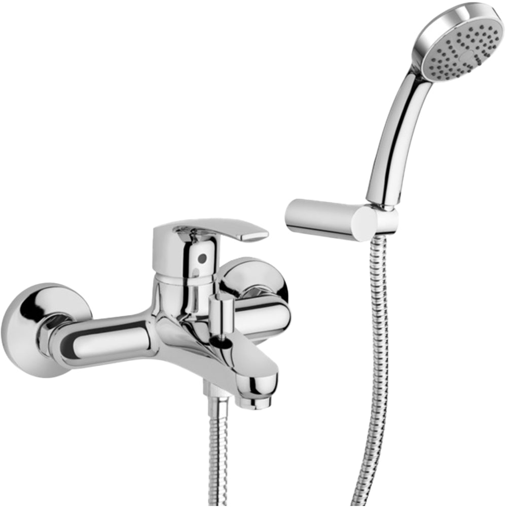 Miscelatore vasca new BERRY" cromo + set doccia — Paini