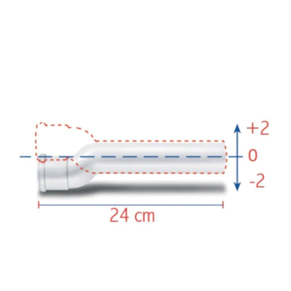 Canotto eccentrico con o-ring per cassetta di scarico Pucci cromo - L.24 cm