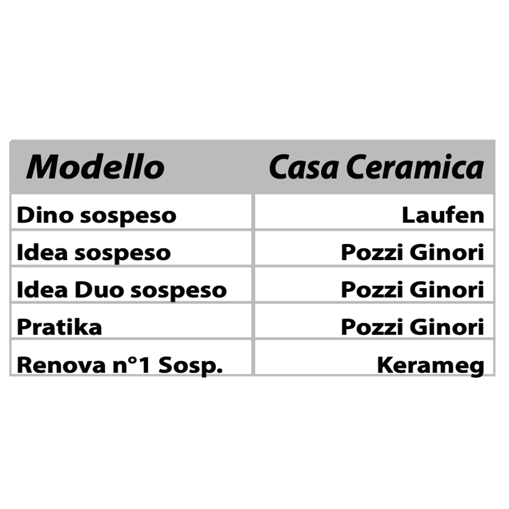 Sedile MDF poliesterato pratika bianco - chiusura normale — SEBA
