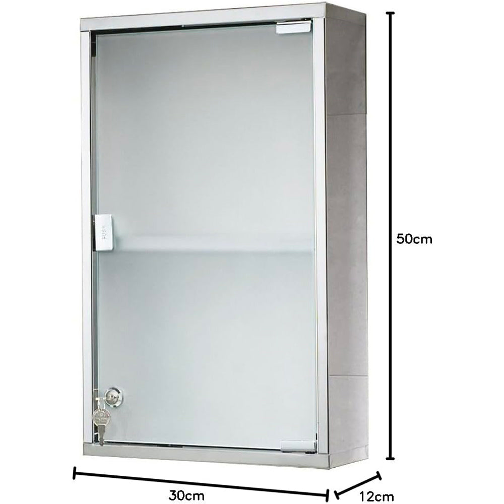 Armadietto con serratura Joker acciaio Inox/vetro — GEDY