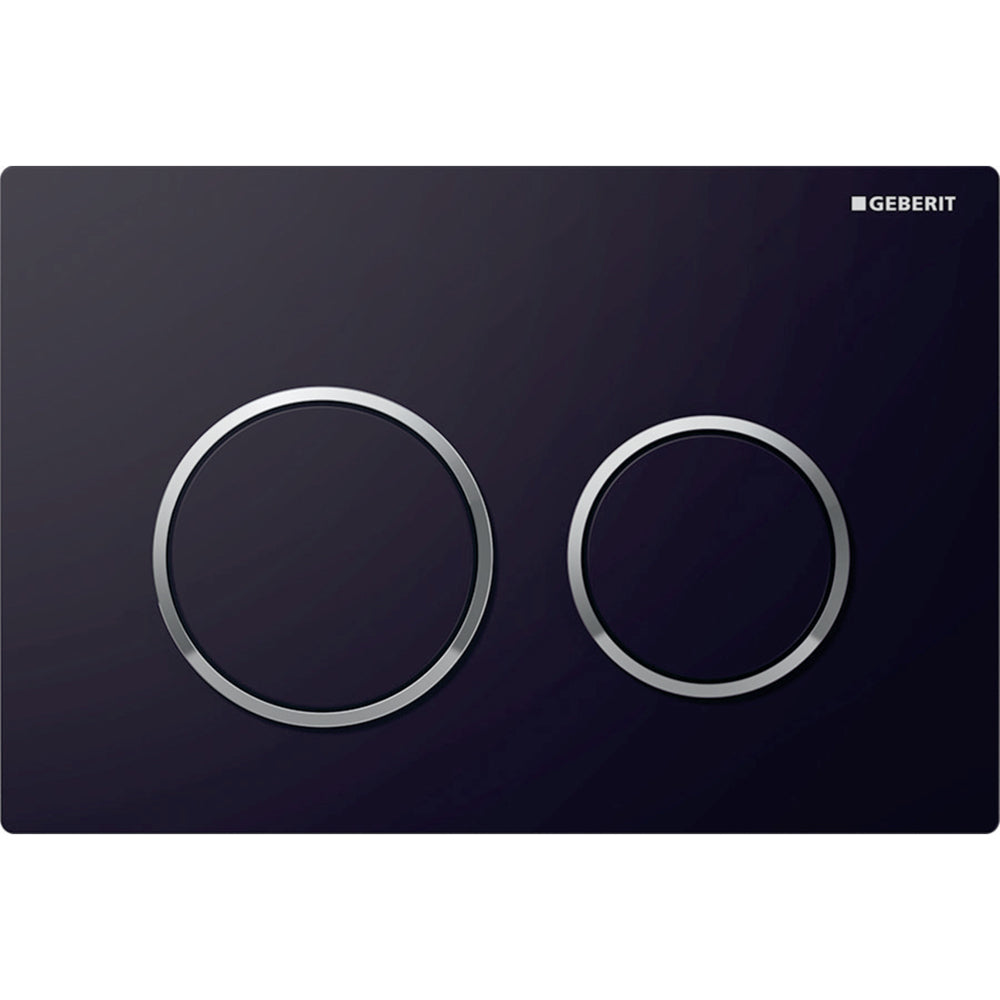 Placca di comando omega 20" Nero/ Cromato/ nero — Geberit