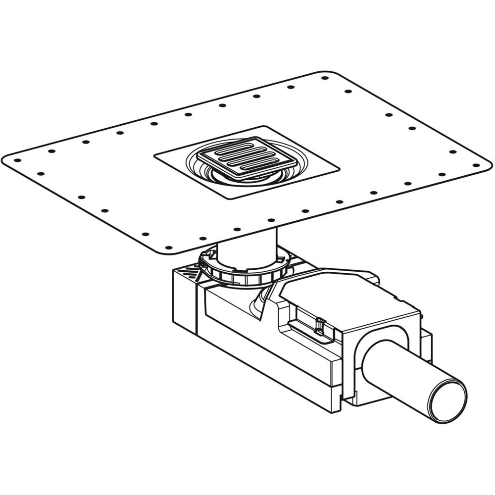 Sifone di scarico doccia a pavimento h. massetto 65-90 mm — Geberit