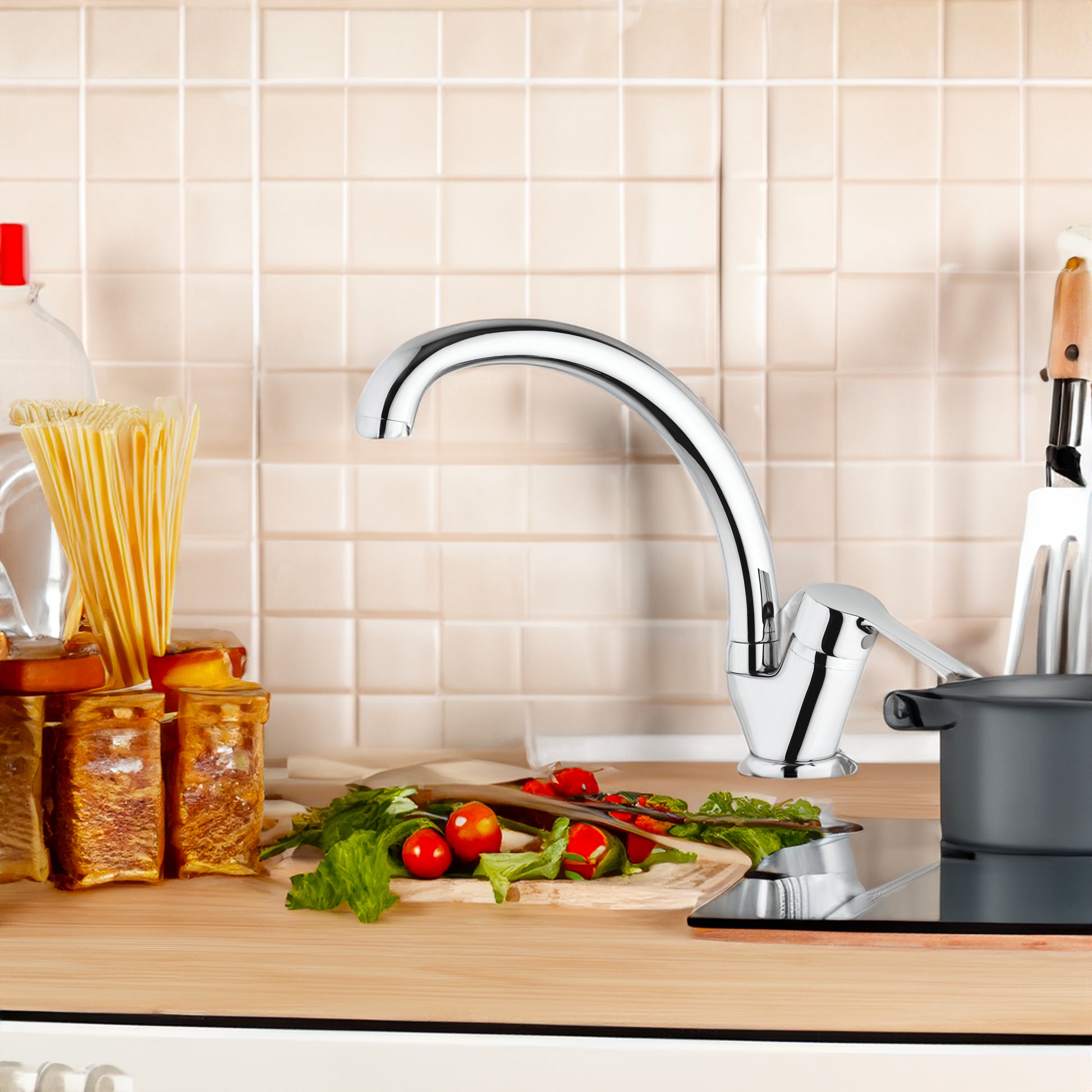Miscelatore lavello con canna orientabile P3 cromo — Paini