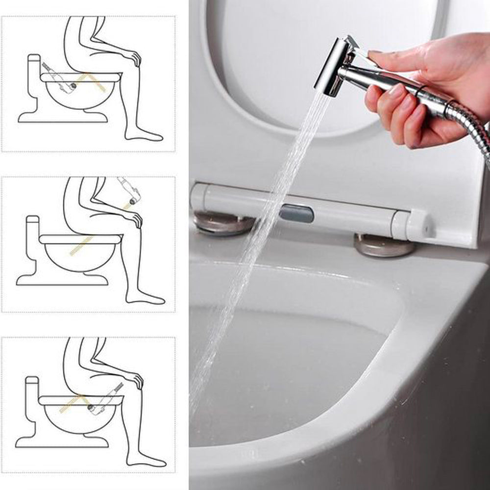 Doccetta shut-off con pulsante in ABS 1/2" - cromo — Cardinale Professional