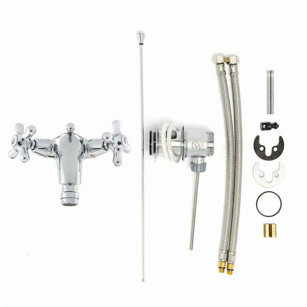 Gruppo monoblocco bidet iris bronzo + piletta 1"1/4 — Paffoni