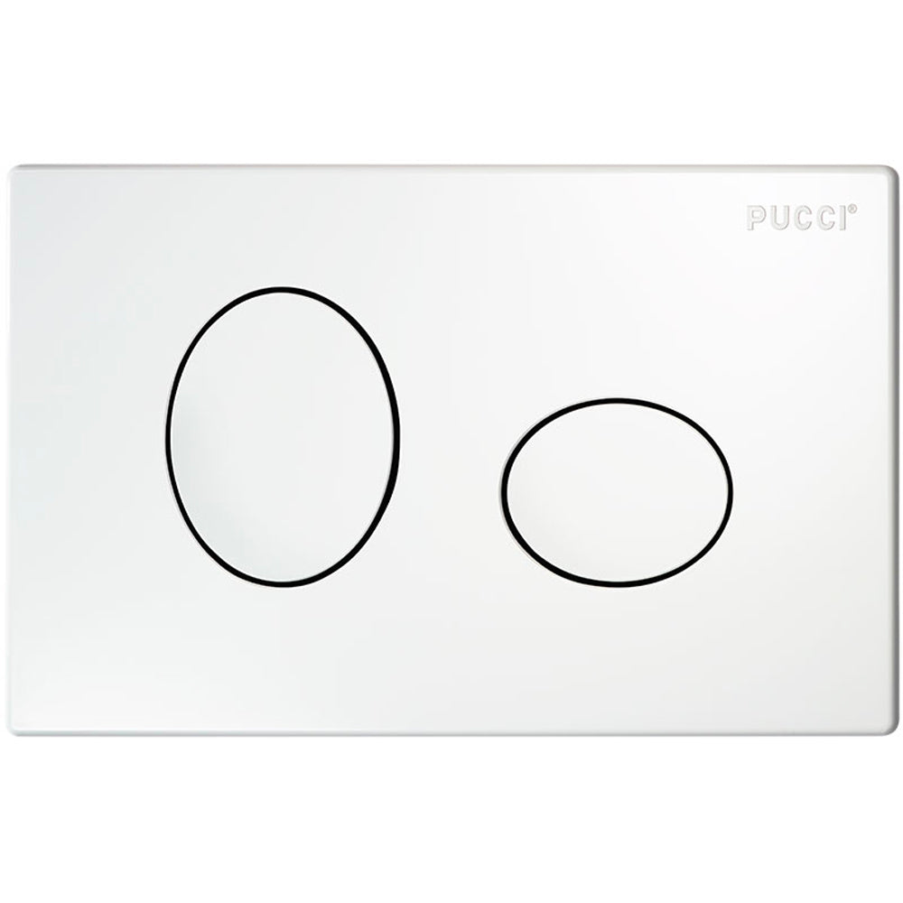 Placca di comando ECO ellisse 4,7" bianca — Pucci
