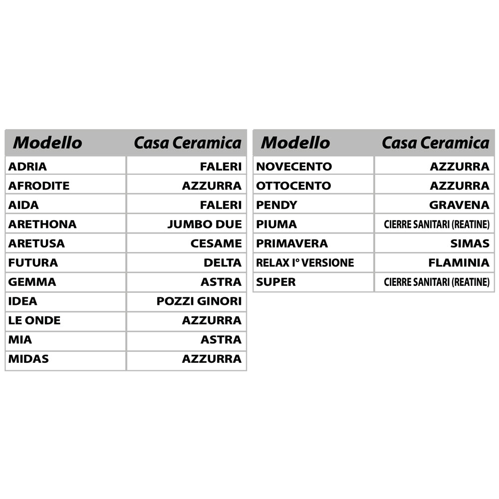 Sedile colato CL26 bianco — Sapal Copriwater