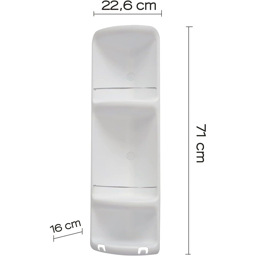 Angoliera doccia Caesar 3 ripiani- bianco — GEDY