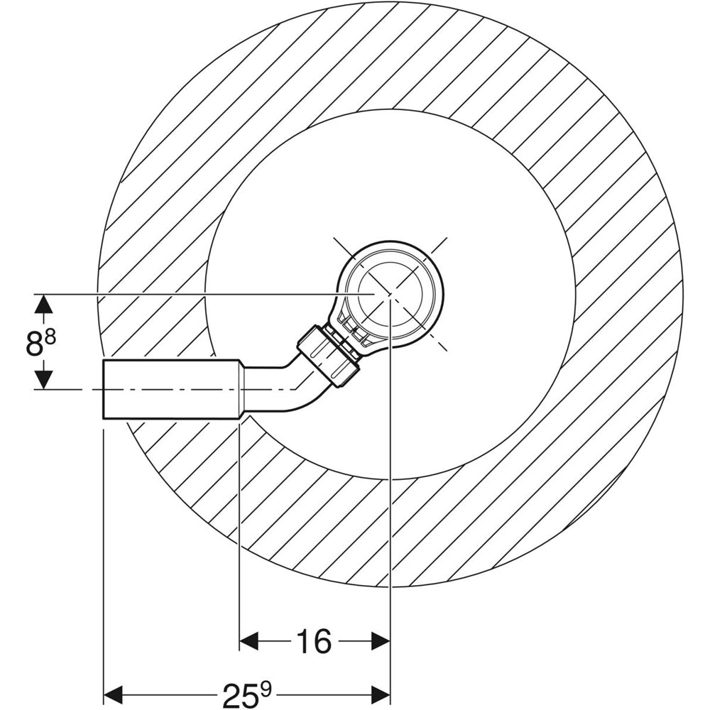 Piletta di scarico per piatto doccia Ø60 con piattello uscita Ø40 x H.85 mm — Geberit