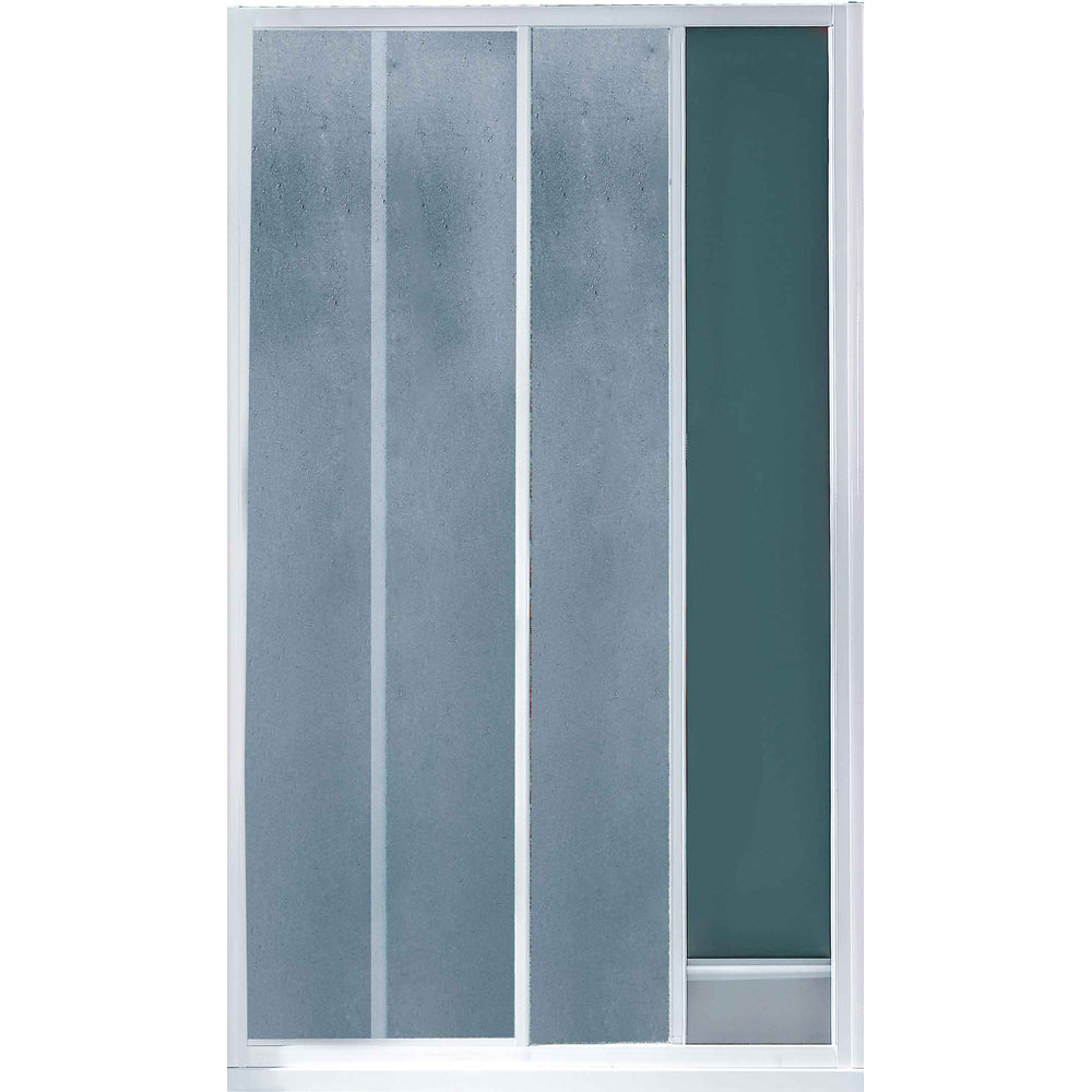 Porta doccia a 1 anta fissa e 1 scorrevole Smeralda bollicine acrilico 124-129 - ap. 56 cm — Giava