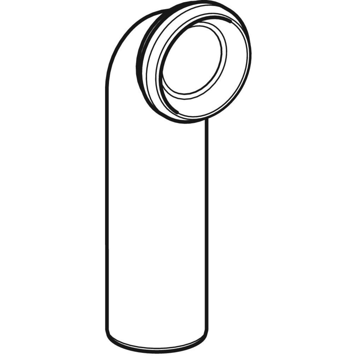 Curva a 90° per vaso con scarico a parete bianco - Ø110 mm — Geberit
