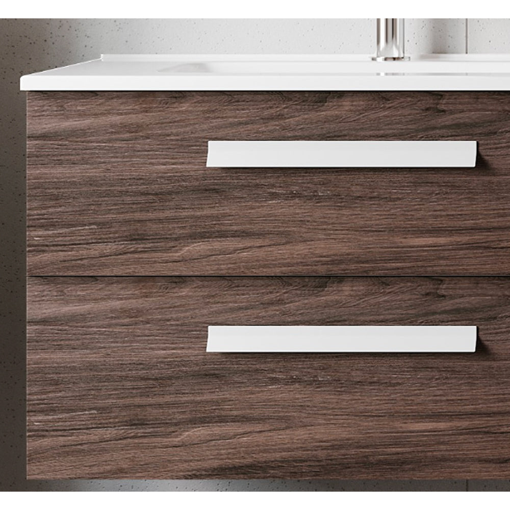 Mobile da bagno angela 85 base 80 cm olmo caffè — Savini Industria Arredo Bagno