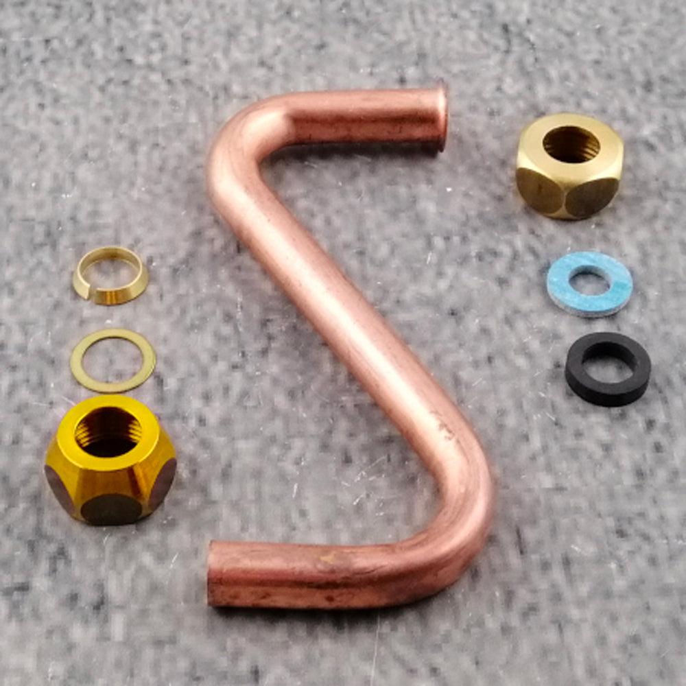 Tubo rame per galleggiante geberit Ø 10 + 2 calotte 3/8"