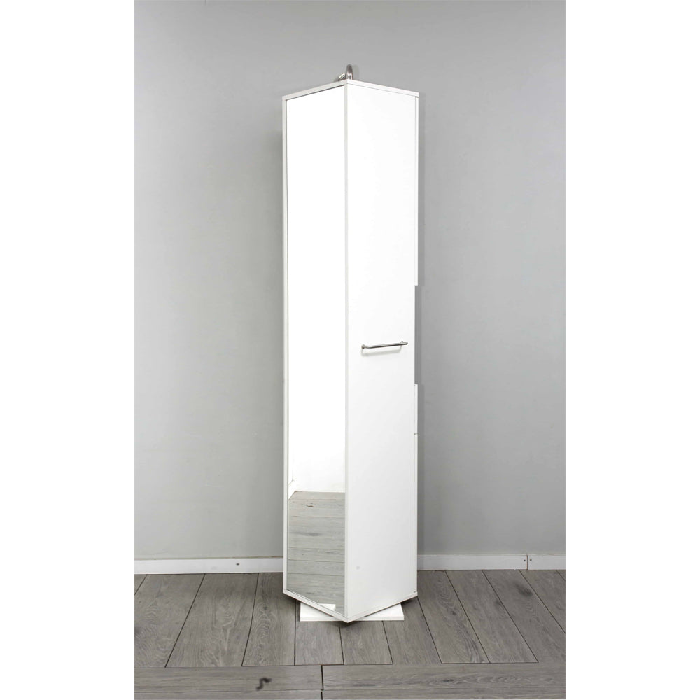 Colonna da bagno girevole rigo con specchio L.43 x H.191 x P.43 ante DX — Savini Industria Arredo Bagno