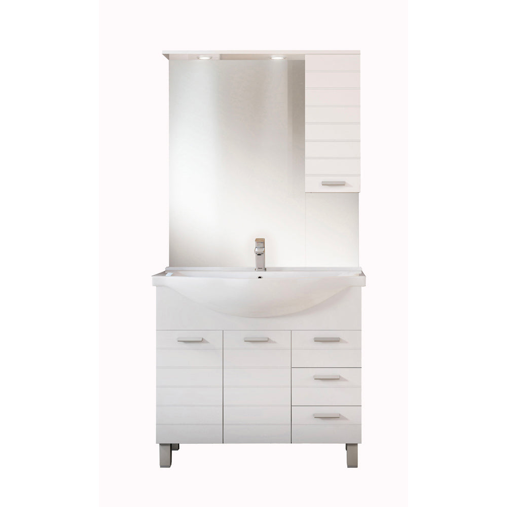 Mobile da bagno rigo 85 specchiera 80 - pensile SX — Savini Industria Arredo Bagno