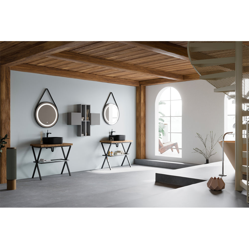 Cavalletto metallico nero opaco 60 cm — Savini Due