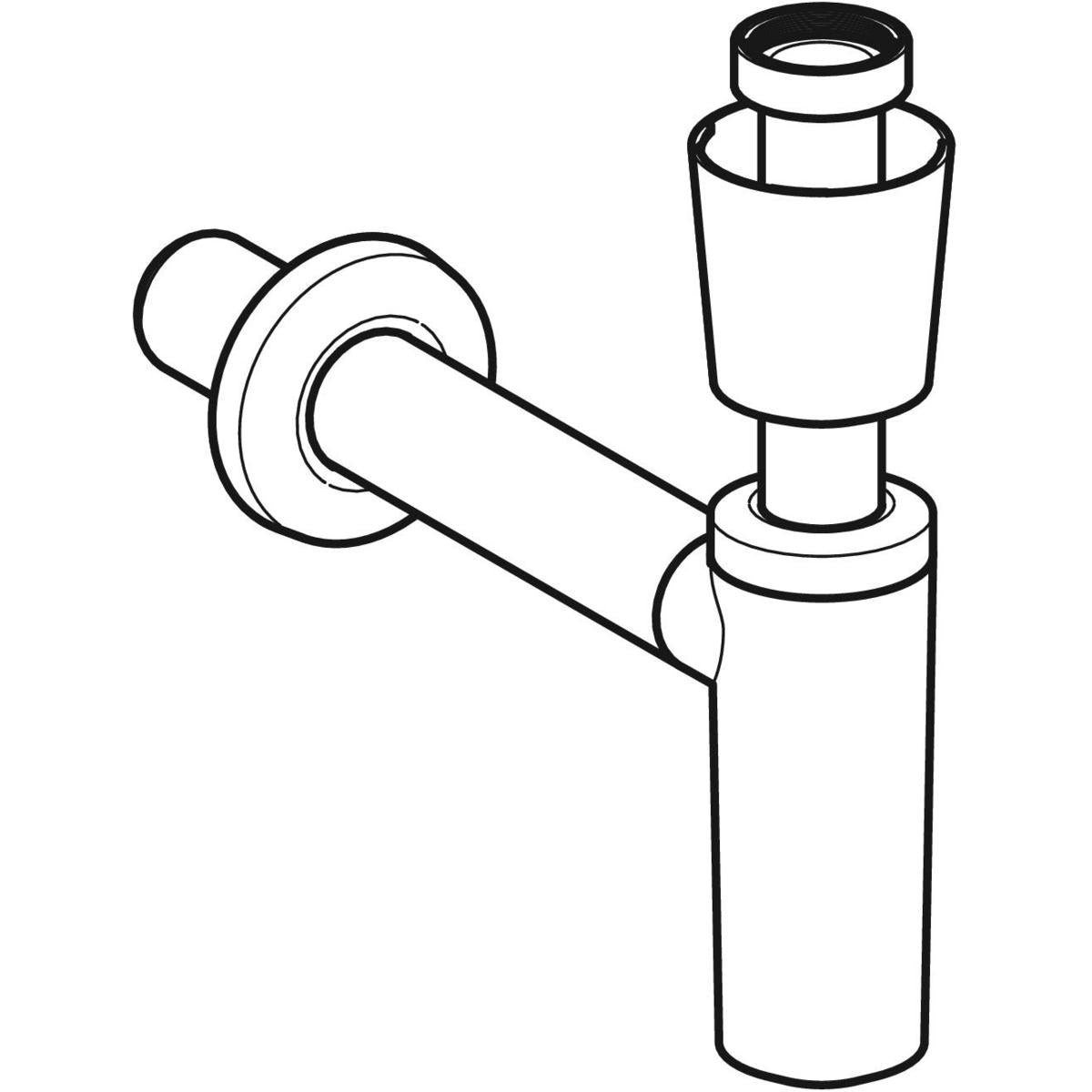 Sifone a bottiglia per lavabo bianco - Ø40 x 1"1/4 — Geberit