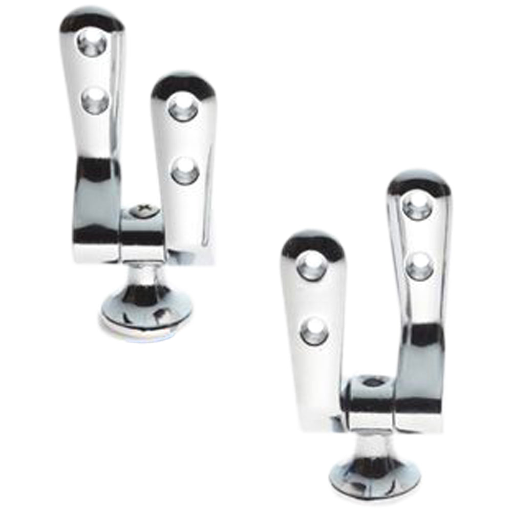 Coppia di cerniere fisse per sedili WC Mod.d cromo