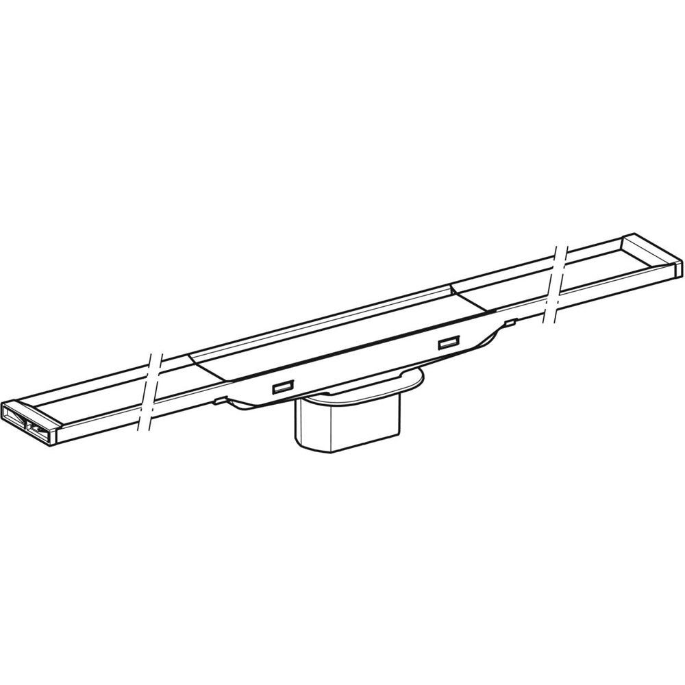 Canalina doccia cleanline 20" l. 30-90 cm - acciaio INOX spazzolato — Geberit