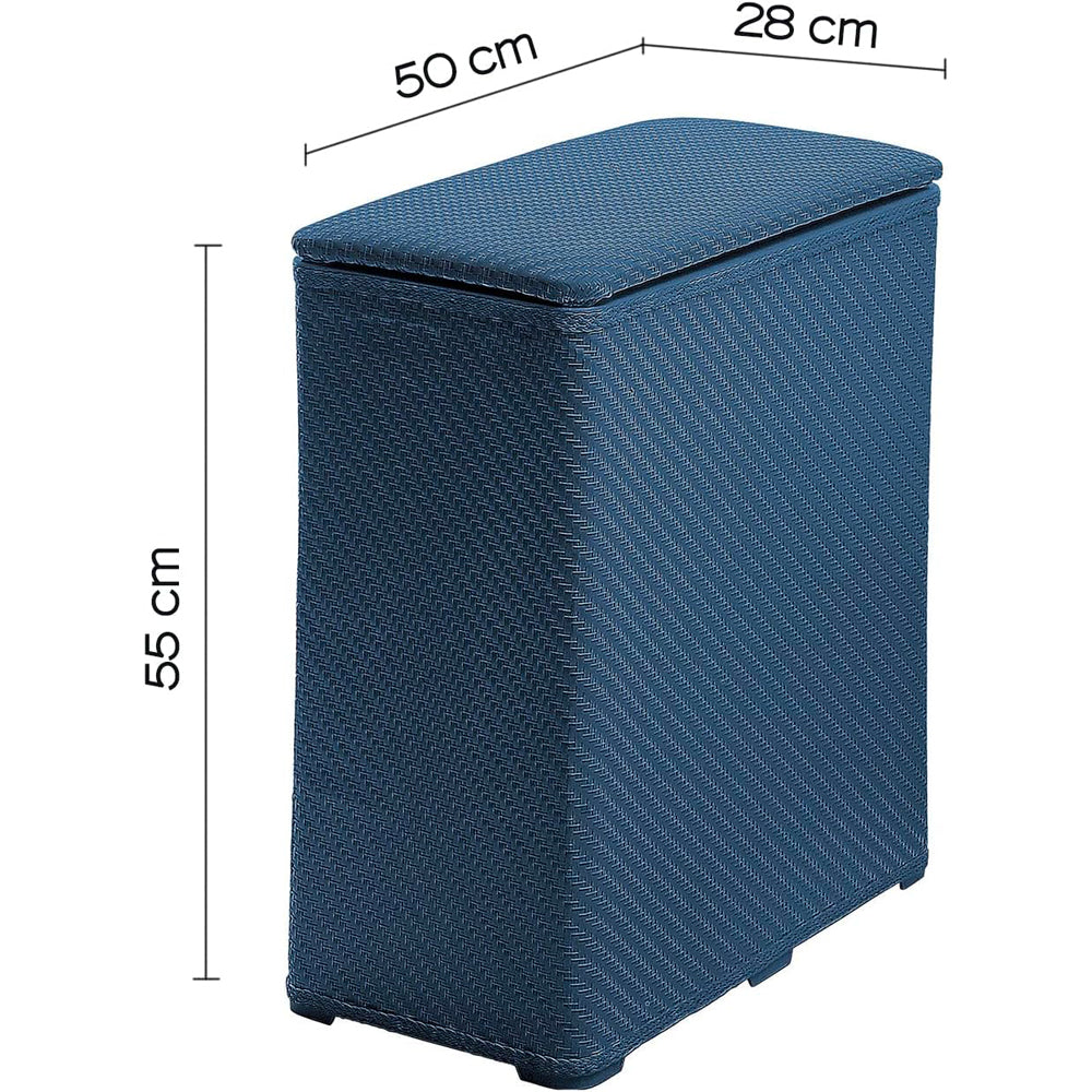 Cesto portabiancheria a scatola Ambrogio blu — GEDY