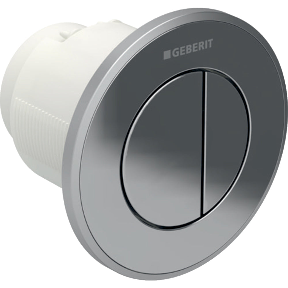 Comando pneumatico ad incasso doppiotasto bi-color tipo 01" per cassetta SIGMA8 Bianco/ Cromo/ bianco — Geberit