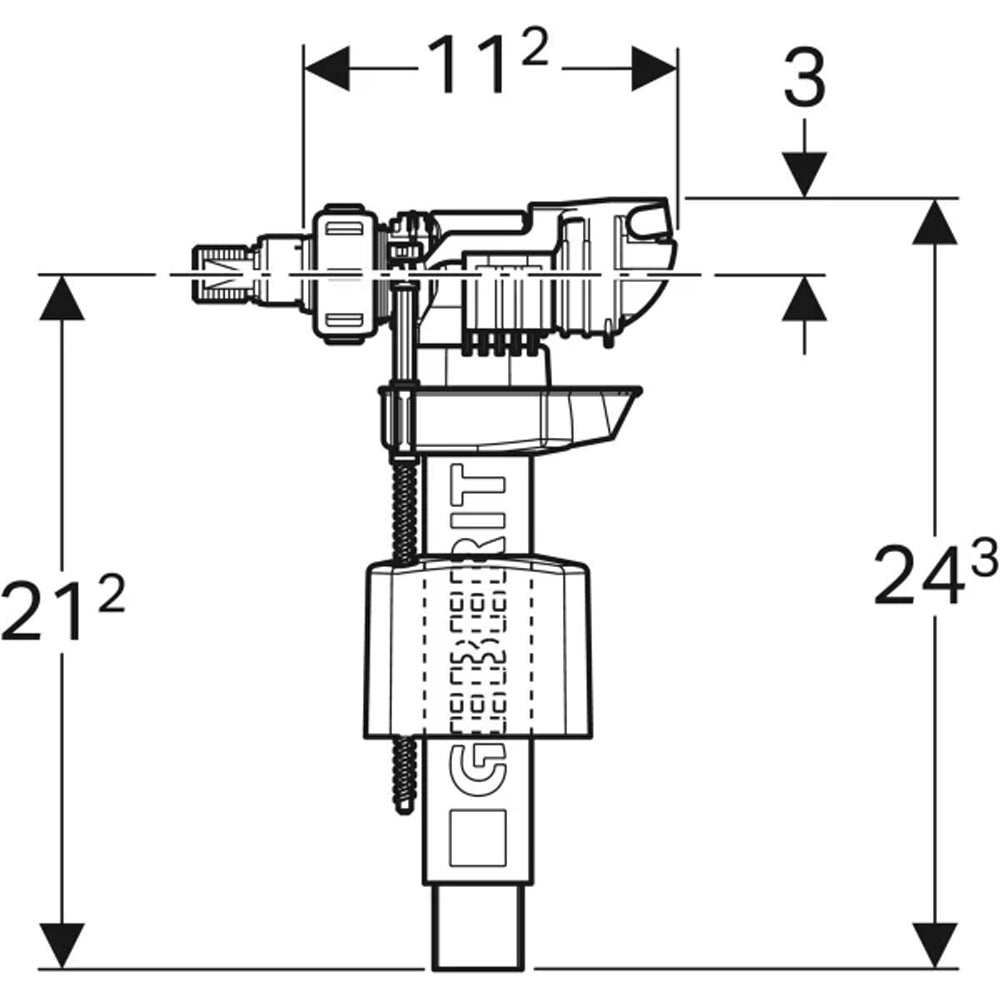 Rubinetto a galleggiante impuls 383 (783) 3/8" — Geberit
