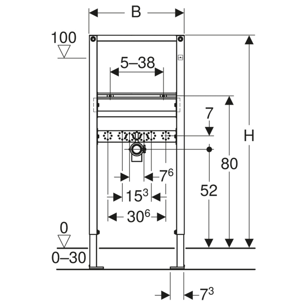 Modulo Duofix per lavabo sospeso su cartongesso cm 112 — Geberit