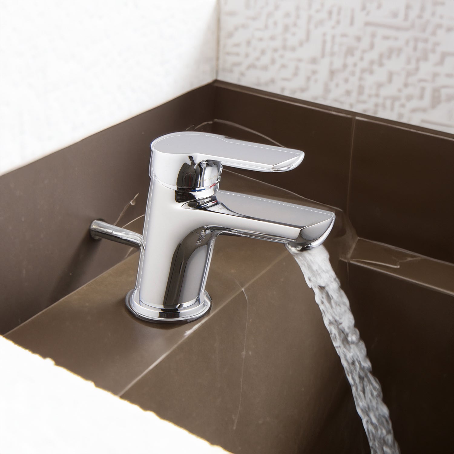 Miscelatore lavabo serie 4" leva chiusa cromo + piletta 1"1/4 — FIMA