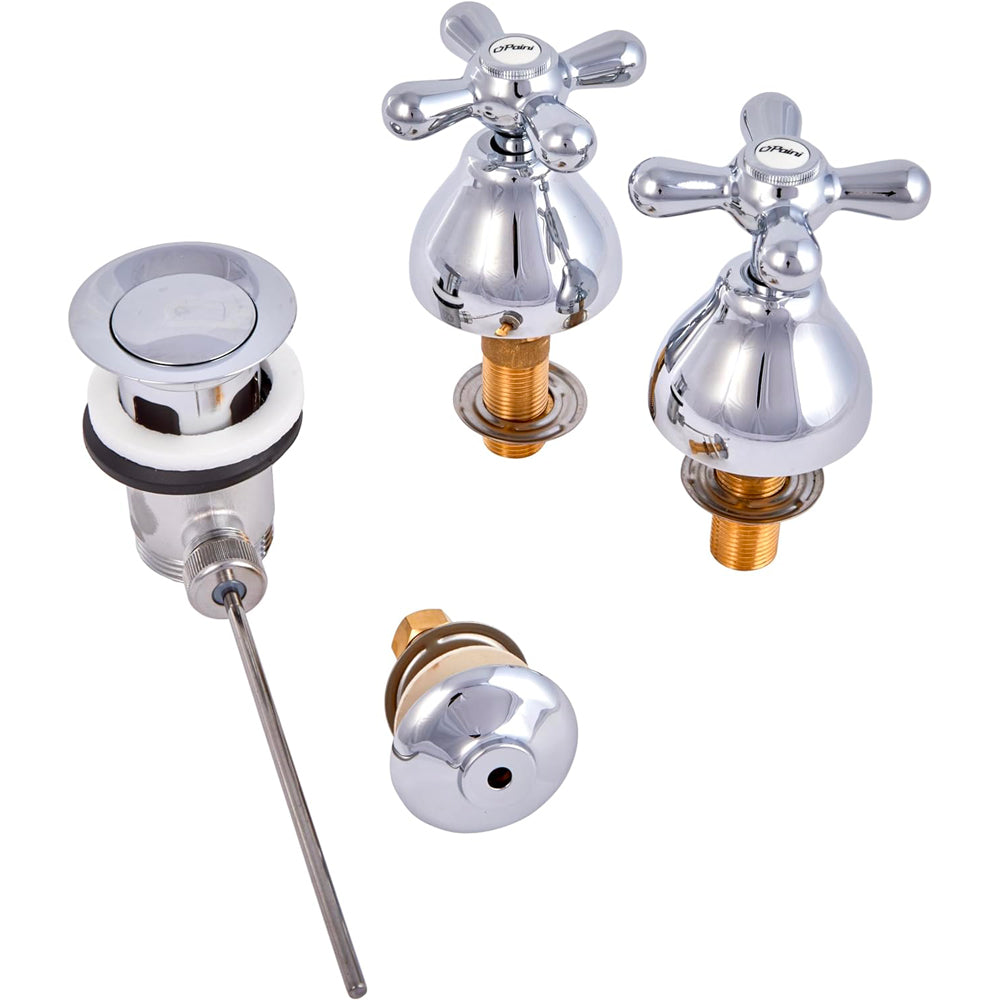 Batteria bidet a tre fori Liberty cromo + piletta 1"1/4 — Paini