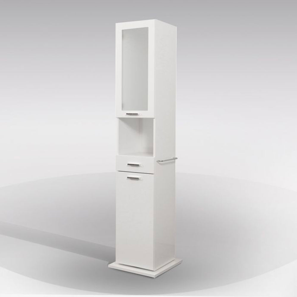Colonna da bagno girevole rigo con specchio L.43 x H.191 x P.43 ante DX — Savini Industria Arredo Bagno