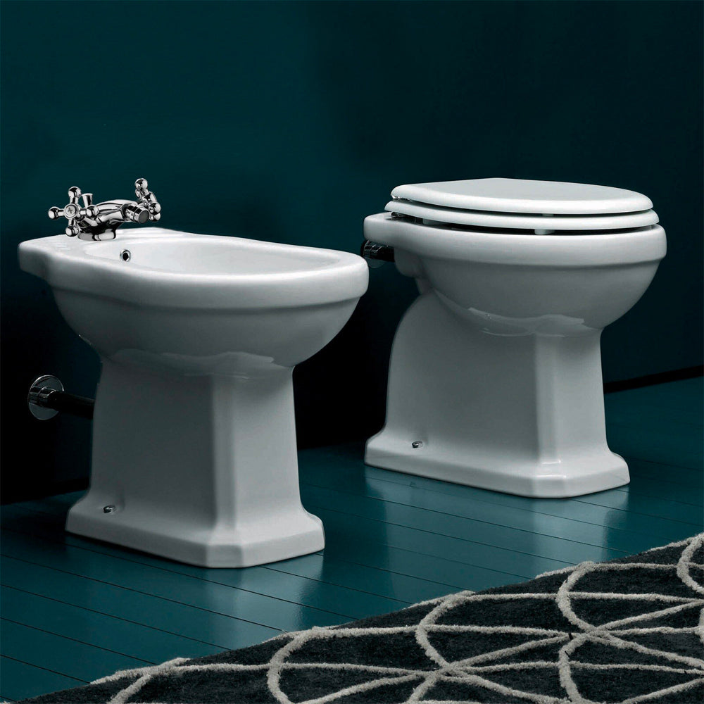 Sedile colato giunone bianco - chiusura normale — Sapal Copriwater
