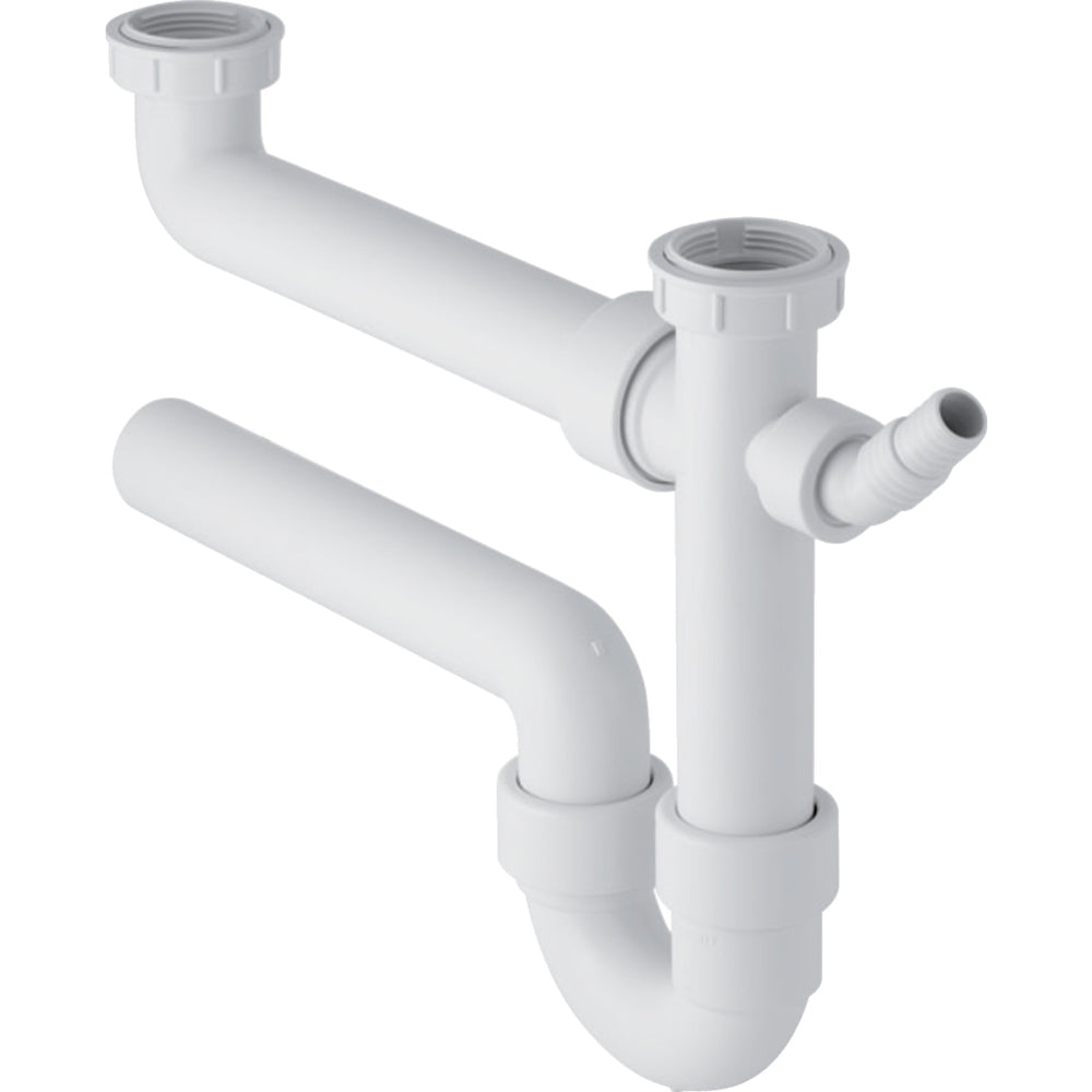 Sifone per lavello a 2 vie con attacco lavastoviglie 1"1/2 x Ø40 mm — Geberit