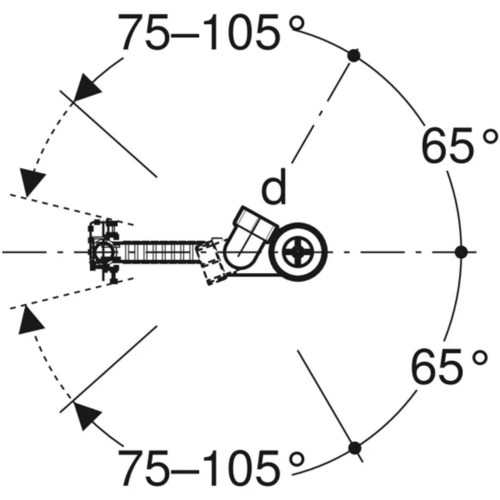 Colonna di scarico vasca completa uscita Ø40 mm — Geberit