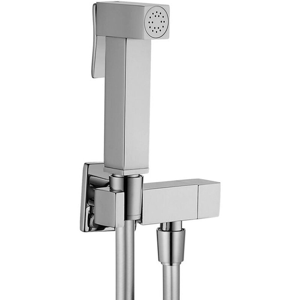 Kit doccia shut-off Karima quadrata in ottone cromo