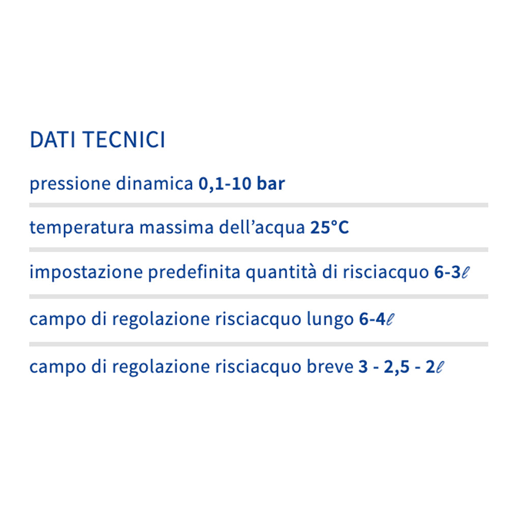 Cassetta di scarico ad incasso Eco 6 lt. doppio scarico — Pucci