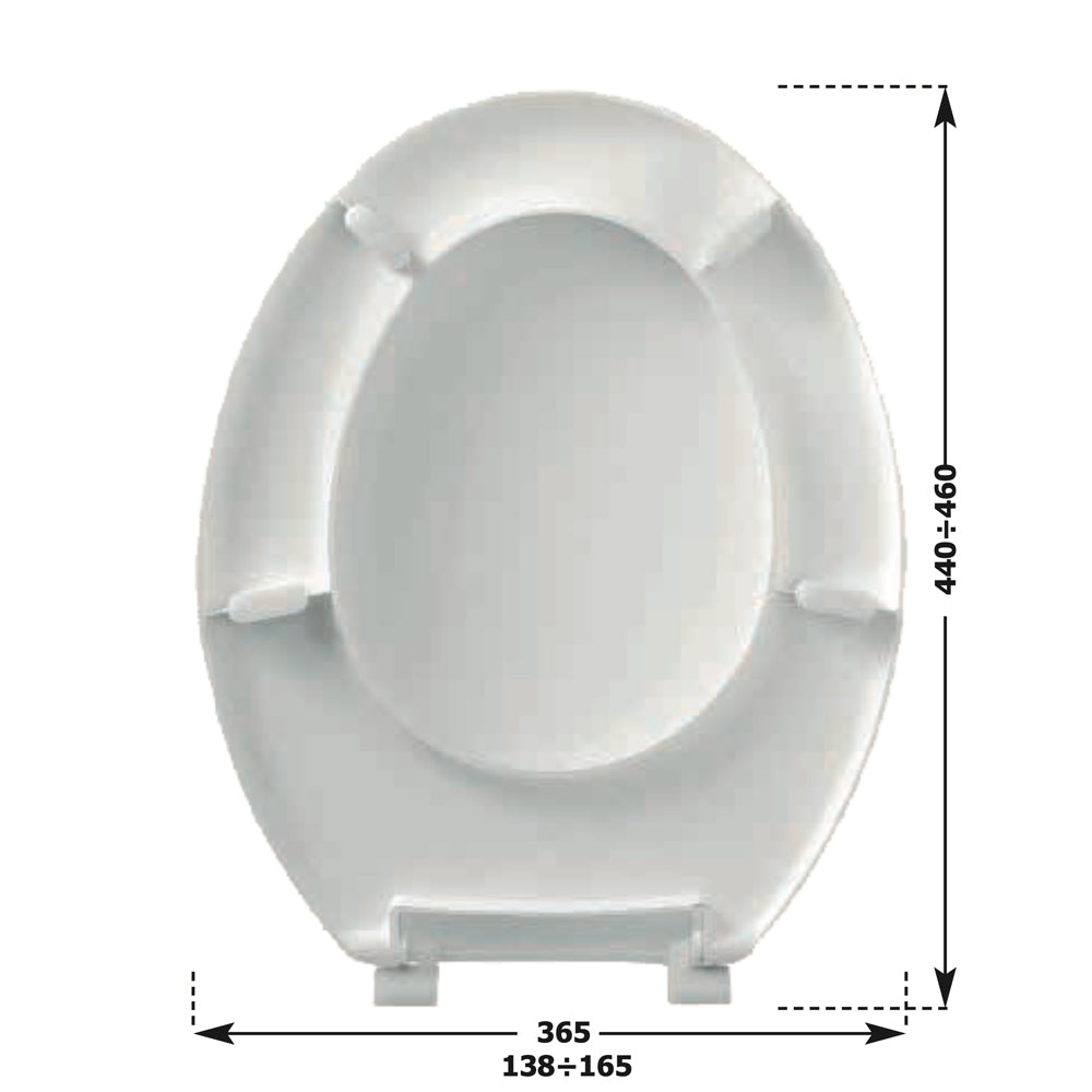 Sedile termoplastico leggero universale bianco