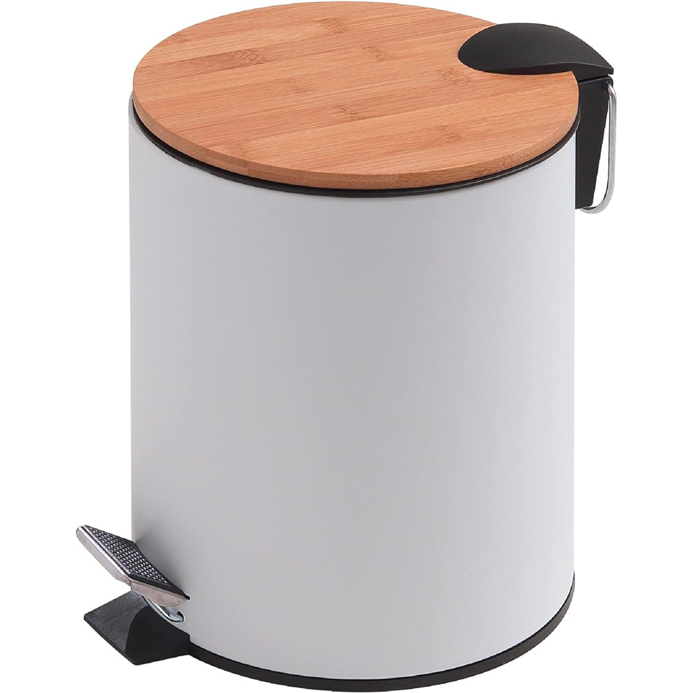 Cestino portarifiuti bamboo 3" bianco opaco 3 lt. — GEDY
