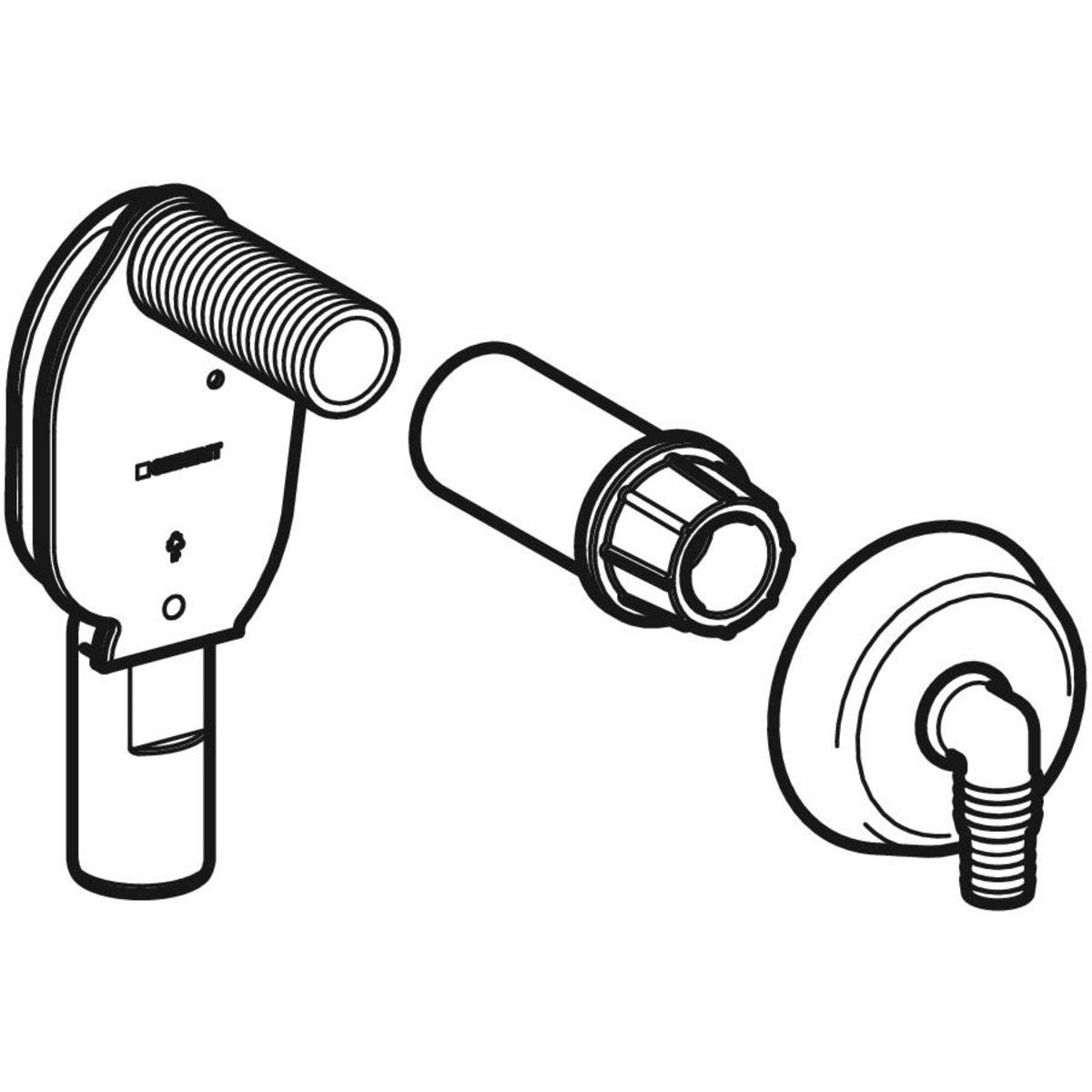 Sifone da incasso bianco per lavatrice e lavastoviglie Ø40 x Ø19/23 mm — Geberit