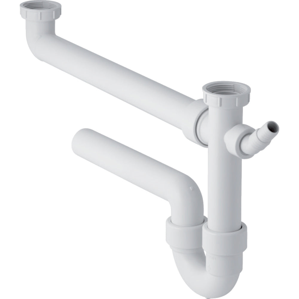 Sifone per lavello a 2 vie con attacco lavastoviglie 1"1/2 x Ø40 mm — Geberit
